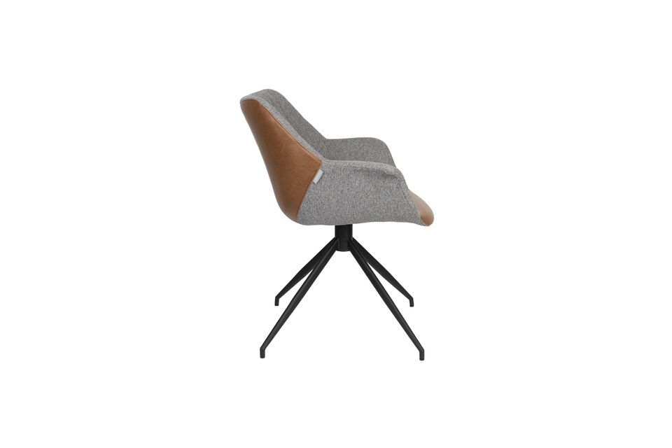 The sleek design of the metal base also contributes to a light