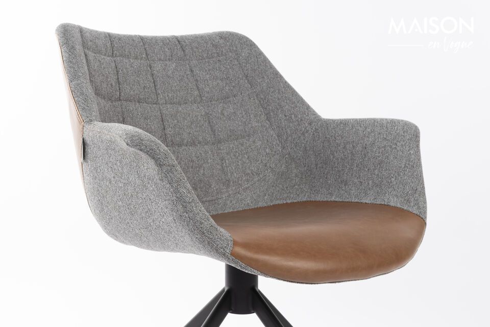 Brown fabric armchair Doulton - 9