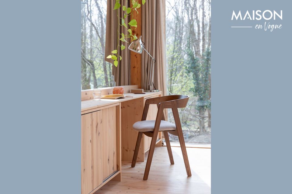 Brown fabric chair Mads Zuiver