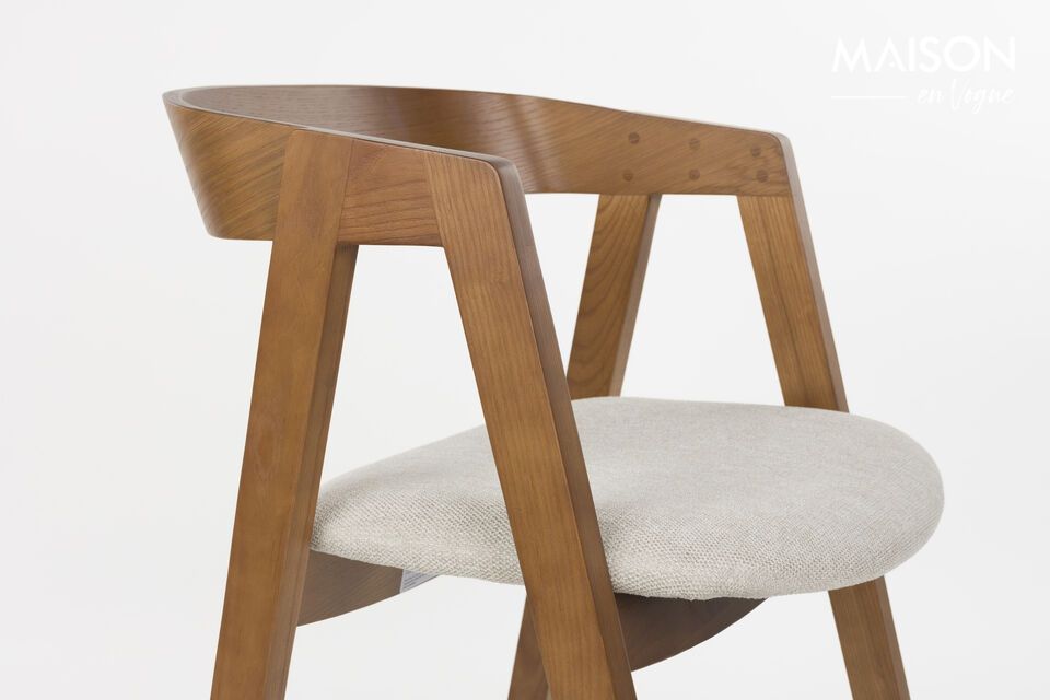 Brown fabric chair Mads - 8