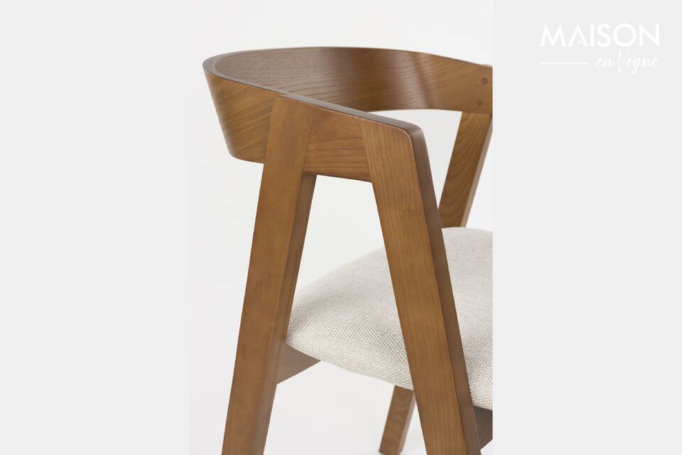 Brown fabric chair Mads - 9