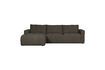 Miniature Brown fabric left corner sofa Bar 1