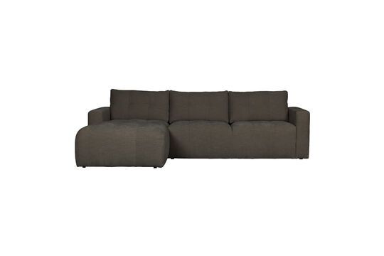 Brown fabric left corner sofa Bar