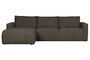 Miniature Brown fabric left corner sofa Bar Clipped