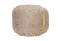 Miniature Brown fabric pouf Kubu Clipped