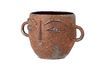 Miniature Brown flower pot in stoneware Lo 6