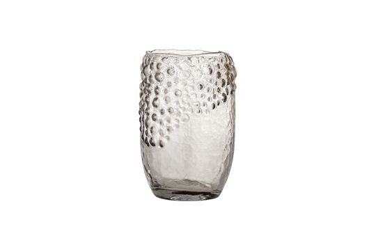 Brown glass vase Emalia Clipped