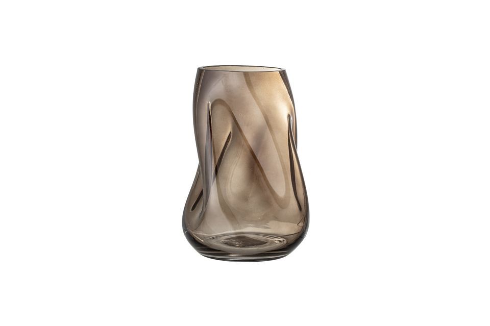 Brown glass vase Ingolf - 7
