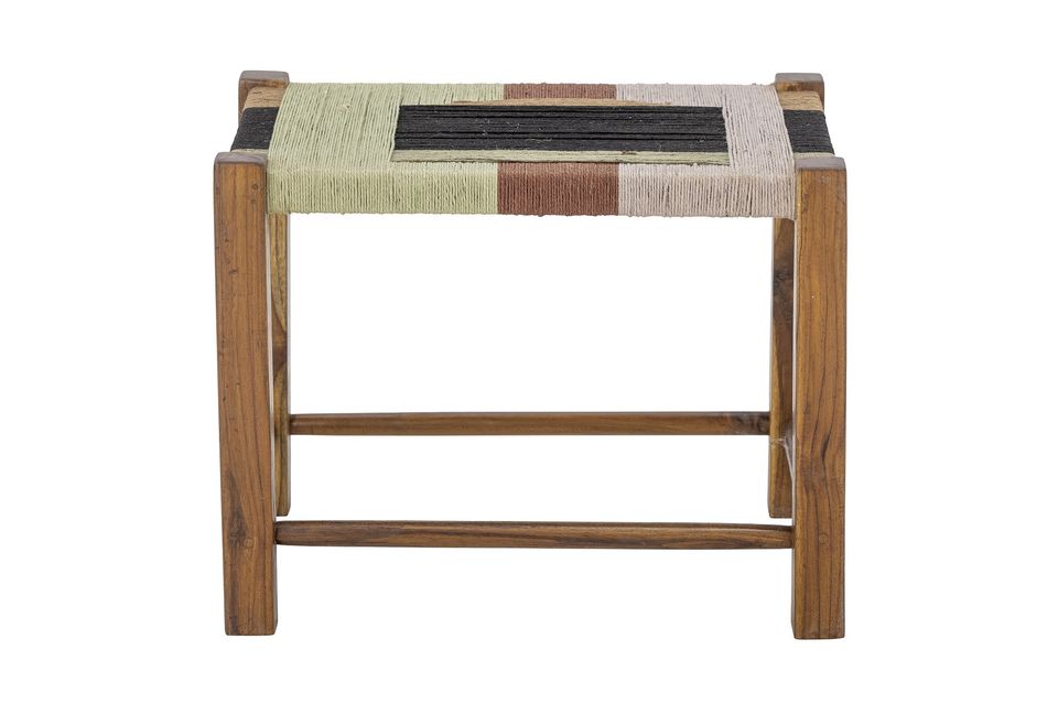Brown hessian stool Verde Bloomingville
