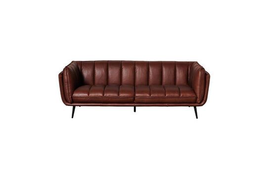 Brown leather 3-seater sofa Slowboy