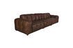 Miniature Brown leather modular 4-seater sofa Hackman 1