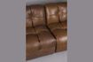 Miniature Brown leather modular 4-seater sofa Hackman 6