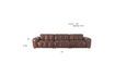 Miniature Brown leather modular 4-seater sofa Hackman 9