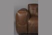 Miniature Brown leather modular 4-seater sofa Hackman 2