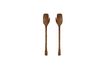 Miniature Brown mango-wood salad servers Zeena 1