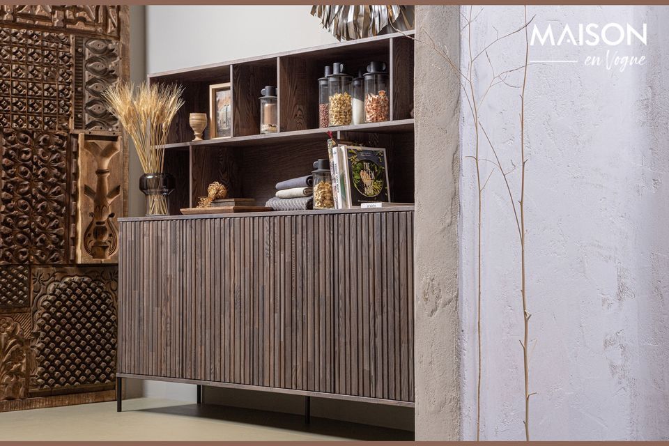 High quality brown oak wall cabinet