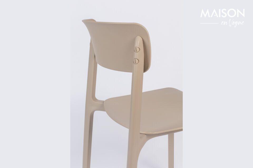 Brown plastic chair Clive - 16