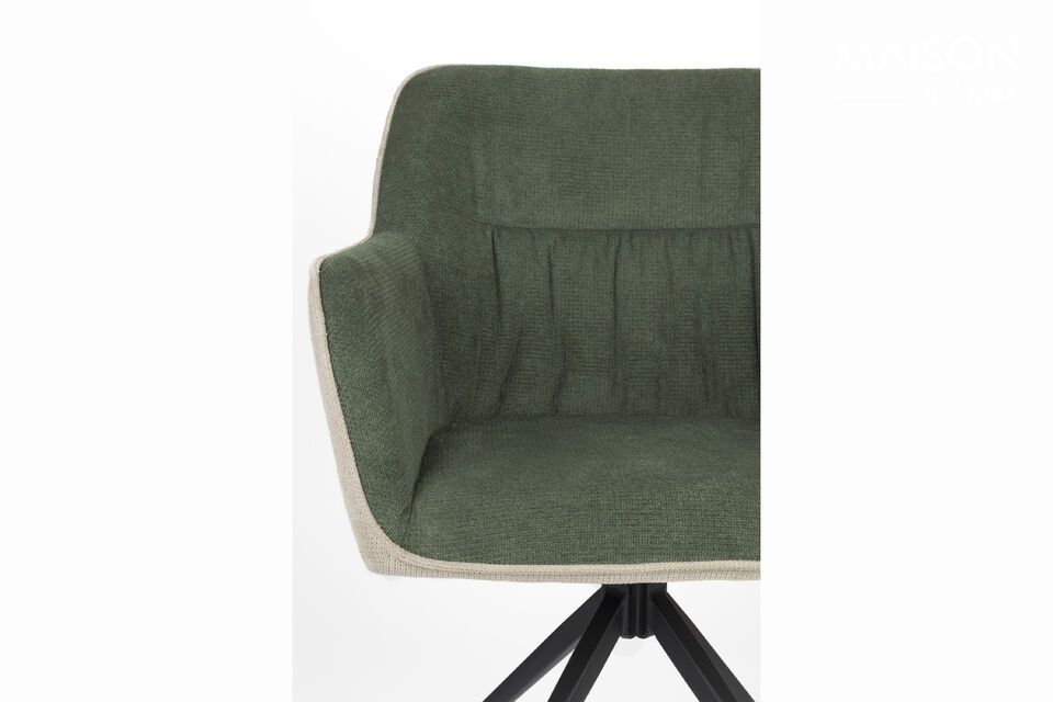 Brown polyester armchair Daley - 10
