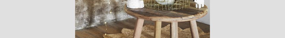 Material Details Brown recycled wood coffee table Perli