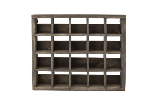Brown recycled wood shelf Tilo Clipped