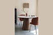 Miniature Brown round wood dining table Almira 2