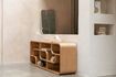 Miniature Brown solid oak wood bookcase Seven 3