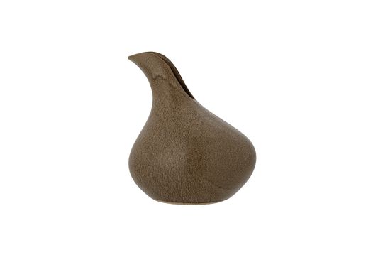 Brown stoneware vase Amina Clipped