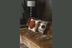 Miniature Brown velvet 3-seater sofa Douglas 2
