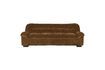 Miniature Brown velvet 3-seater sofa Douglas 1