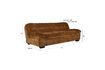 Miniature Brown velvet 3-seater sofa Douglas 10