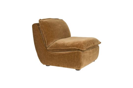 Brown velvet armchair Radley Clipped