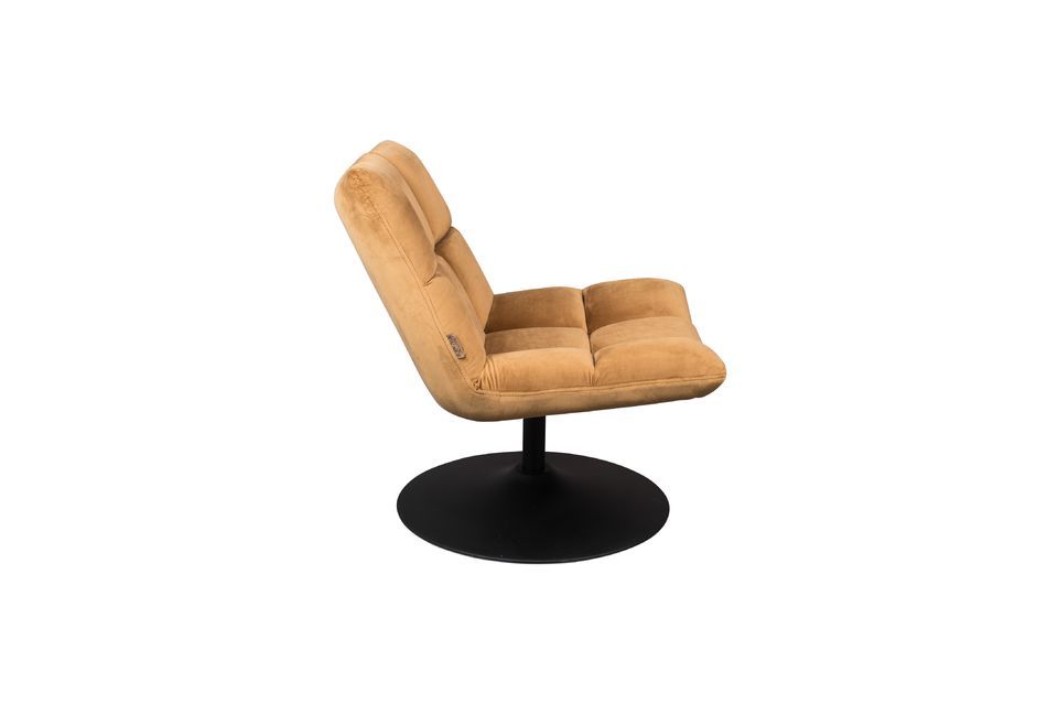 Brown Velvet Lounge Chair Bar - 9