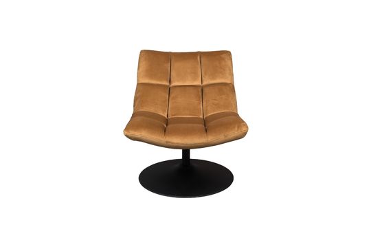 Brown Velvet Lounge Chair Bar Clipped