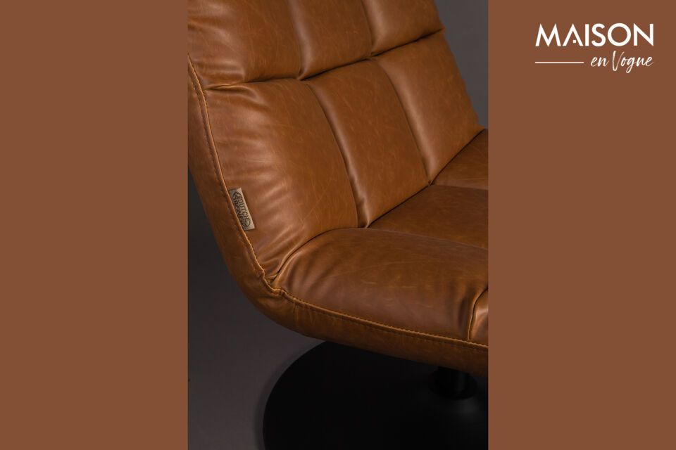 Brown vintage lounge chair Bar - 8