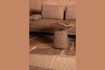 Miniature Brown wood and fabric side table Shelly 2