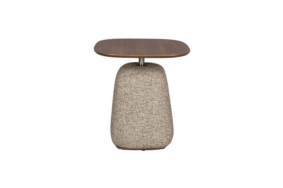Brown wood and fabric side table Shelly DutchBone