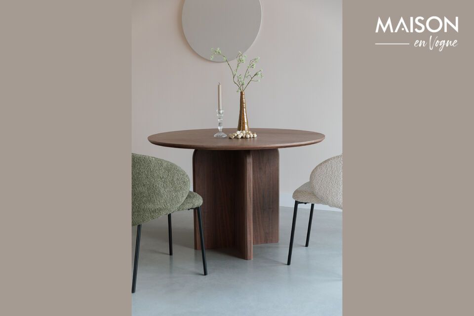 Brown wood dining table Laurent White Label