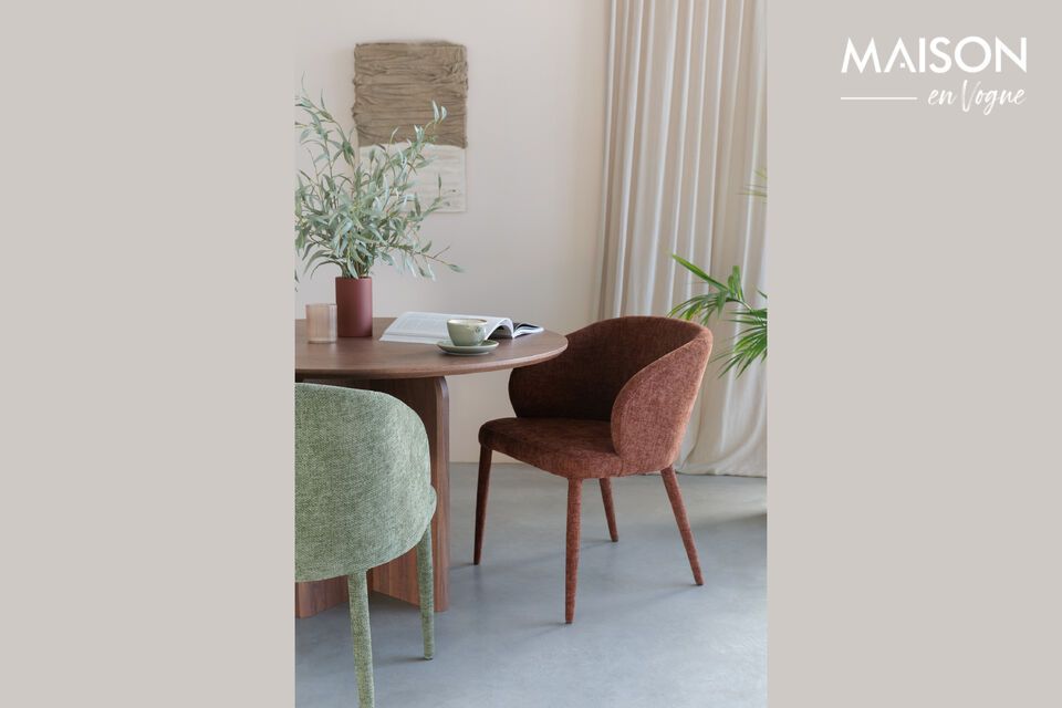 A brown table for shared moments.
