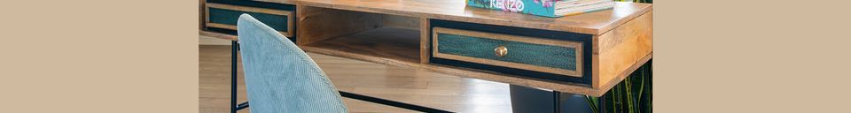 Material Details Brown wooden desk Hollanda