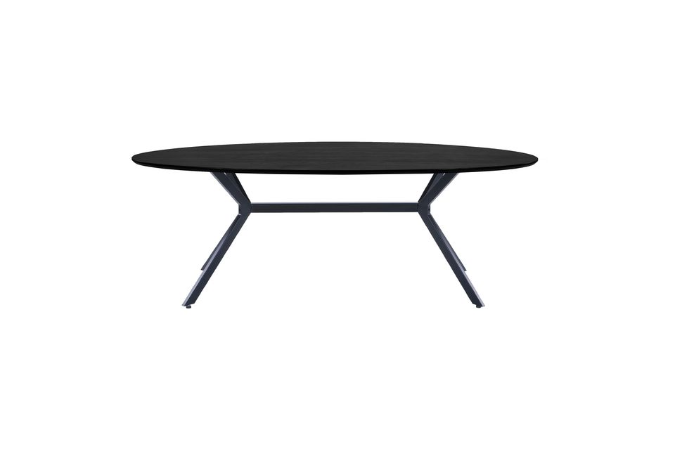 Bruno black oval dining table Woood