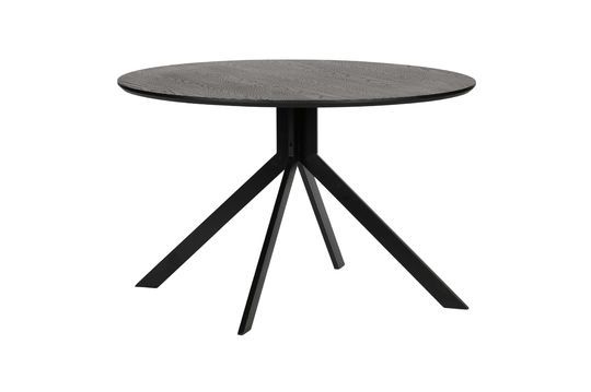 Bruno black wood and steel table Clipped