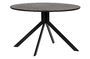 Miniature Bruno black wood and steel table Clipped