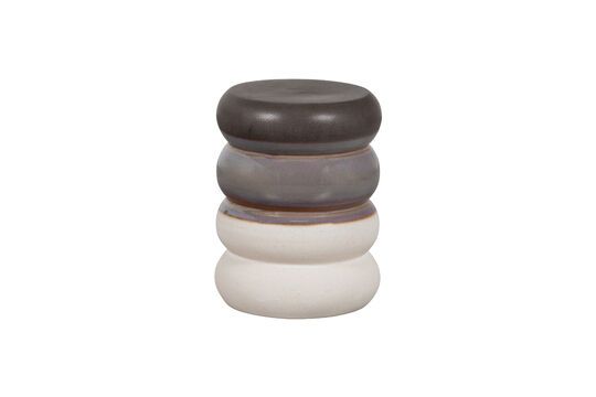 Button grey ceramic stool Clipped
