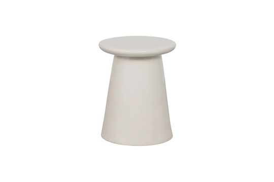 Button white ceramic stool Clipped