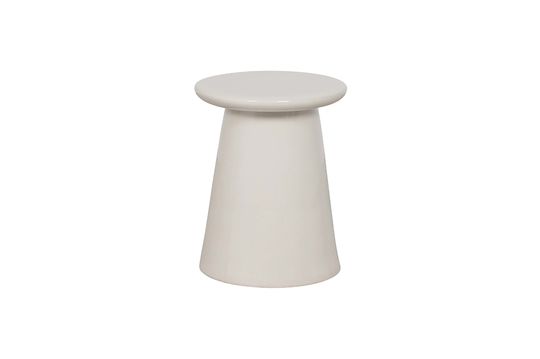 Button white ceramic stool