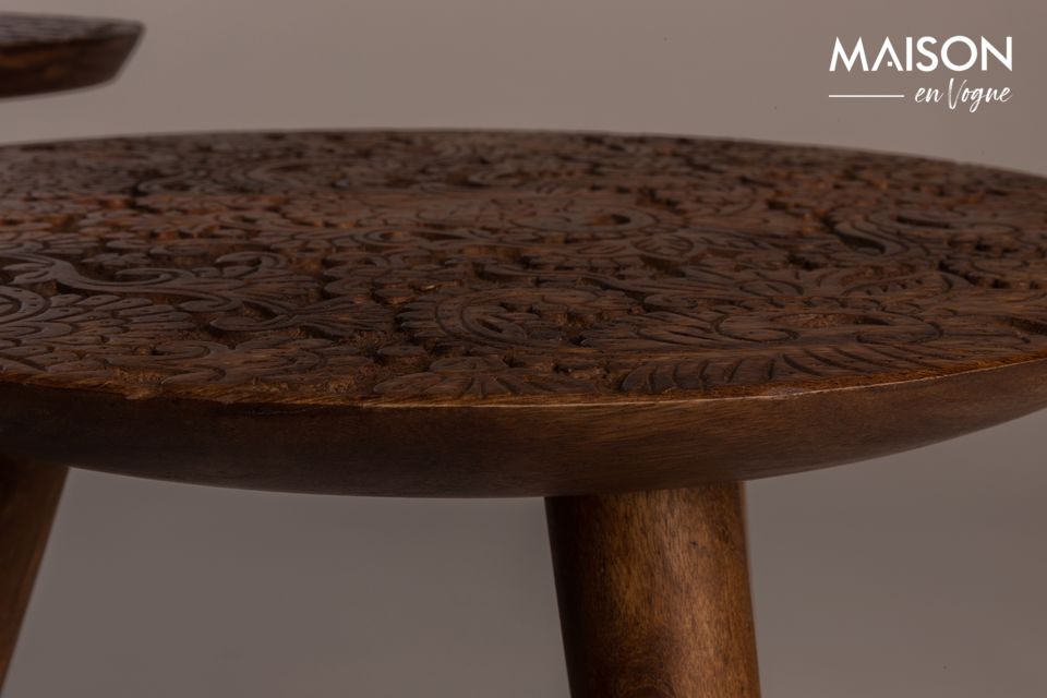 This side table is a real work of art that will make a sensation in your living room