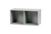 Miniature Cabinet 2 open doors in grey metal Pine 5