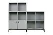 Miniature Cabinet 2 open doors in grey metal Pine 3