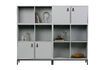 Miniature Cabinet 2 open doors in grey metal Pine 4