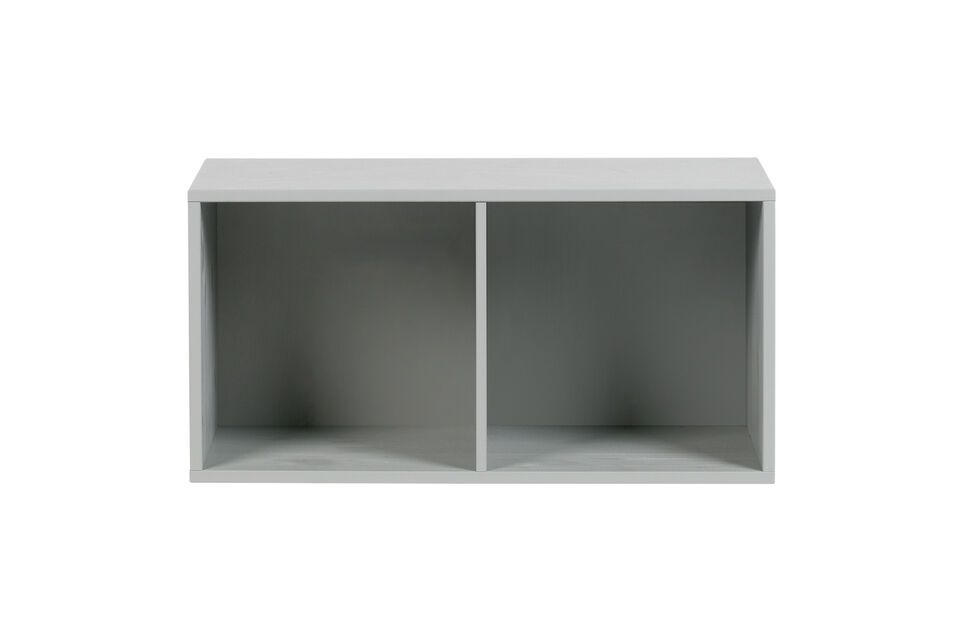 Cabinet 2 open doors in grey metal Pine Vtwonen